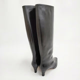 ESCARLATA エスカラータ 新品 LONG BOOTS 定価42900円 21093210000240 サイズ36 ブーツ ブラック レディース【中古】5-0109T◎