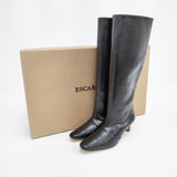 ESCARLATA エスカラータ 新品 LONG BOOTS 定価42900円 21093210000240 サイズ36 ブーツ ブラック レディース【中古】5-0109T◎