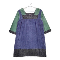 marimekko muija コットン ワンピース ネイビー マルチカラー レディース マリメッコ【中古】5-0419M∞