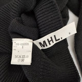 MHL. CHUNKY WOOL 595-8263505 サイズ2 ウール セーター ニット ブラック レディース エムエイチエル【中古】4-1210T♪