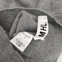 MHL. CHUNKY WOOL 595-8263505 サイズ2 ウール セーター ニット グレー レディース エムエイチエル【中古】4-1210T♪