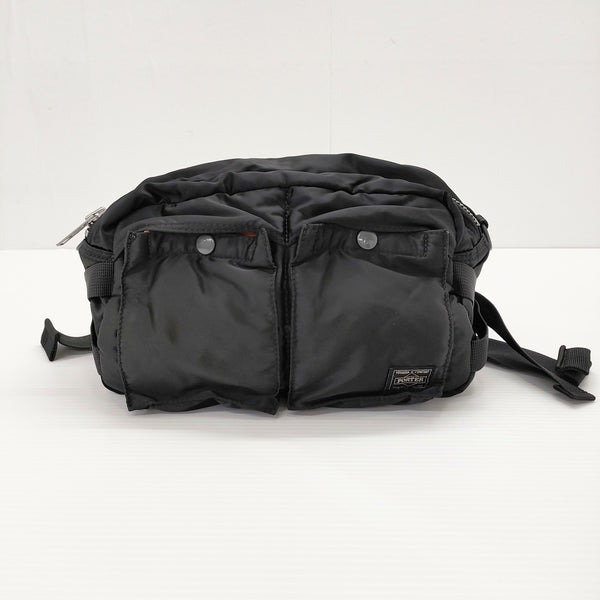 PORTER TANKER タンカー 2WAY ウエストバッグ ショルダーバッグ ブラック メンズ ポーター【中古】5-0407G◎