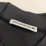 mina perhonen silea abs8271hs 定価17600円 サイズS 半袖Ｔシャツ カットソー ネイビー レディース ミナペルホネン【中古】5-0521S∞