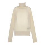 THE RERACS CASHMERE RAGLAN TURTLE NECK PULLOVER KNIT 定価31900円 セーター ニット 24AW アイボリー レディース ザリラクス【中古】4-1214T♪