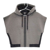 DKNY DONNA KARAN NEW YORK ノースリーブ 止水ジップ ダンボール パーカー グレー レディース ダナキャランニューヨーク【中古】5-0521M∞