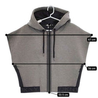 DKNY DONNA KARAN NEW YORK ノースリーブ 止水ジップ ダンボール パーカー グレー レディース ダナキャランニューヨーク【中古】5-0521M∞