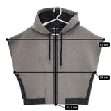 DKNY DONNA KARAN NEW YORK ノースリーブ 止水ジップ ダンボール パーカー グレー レディース ダナキャランニューヨーク【中古】5-0521M∞