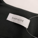 Simplicite ダンボールノーカラー コート ブラック レディース シンプリシテェ【中古】5-0419M∞