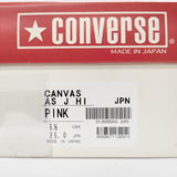 CONVERSE 新品 CANVAS ALL STAR J HI オールスター ハイカット 日本製 サイズ25cm スニーカー ピンク メンズ コンバース【中古】5-0210G◎