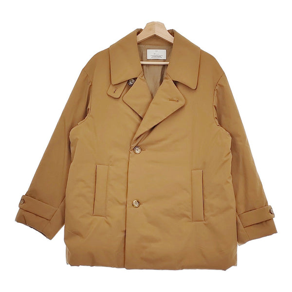 MY PATTED P COAT 中綿入り 定価49500円 223-61403 サイズ1 ピーコート キャメル レディース マイ【中古】4-1217T♪