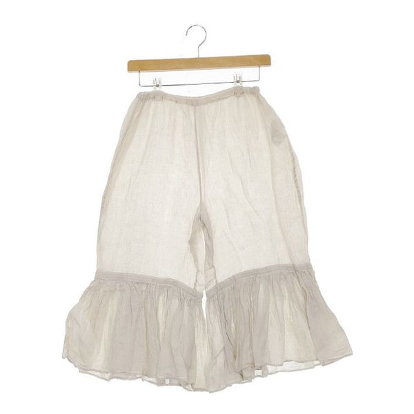 Lisette Le linge リネンタックギャザー ペチパンツ パンツ キナリ オフホワイト レディース リゼッタ【中古】5-0419M∞