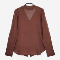 LUV OUR DAYS コットン LV-CA177-1 V-neck Cardigan Vネック カーディガン ブラウン レディース ラブアワーデイズ【中古】5-0201M∞