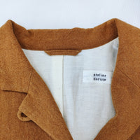 atelier naruse hemp wool coat terra cotta na-04023 サイズF コート ブラウン レディース アトリエナルセ【中古】4-1217T♪