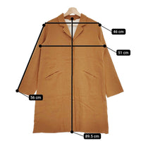 atelier naruse hemp wool coat terra cotta na-04023 サイズF コート ブラウン レディース アトリエナルセ【中古】4-1217T♪