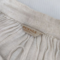 ARTS&SCIENCE バンドカラーギャザースモックブラウス リネン 041-662-135 ブラウス シャツ ライトベージュ レディース アーツ&サイエンス【中古】5-0402M∞