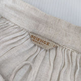 ARTS&SCIENCE バンドカラーギャザースモックブラウス リネン 041-662-135 ブラウス シャツ ライトベージュ レディース アーツ&サイエンス【中古】5-0402M∞