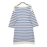 Omas Hande コットンニット ボーダー チュニック スペイン製 ワンピース ホワイト ブルー レディース オーマスヘンデ【中古】5-0402M∞