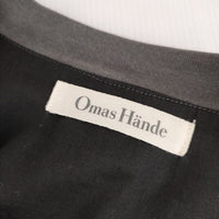 Omas Hande ドルマンスリーブ ジャケット リネン ブルゾン チャコールグレー レディース オーマスヘンデ【中古】5-0201M∞