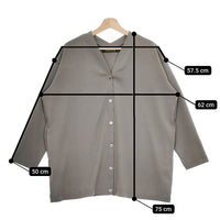 mizuiro-ind 3-230064 V neck C/D 定価14190円 Vネック カーディガン 24AW グレー レディース ミズイロインド【中古】4-1214M♪