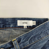 HYKE CLASSIC STRAIGHT JEANS 加工 ジーンズ 28 デニムパンツ ブルー レディース ハイク【中古】5-0203G∞