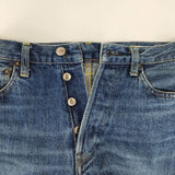 HYKE CLASSIC STRAIGHT JEANS 加工 ジーンズ 28 デニムパンツ ブルー レディース ハイク【中古】5-0203G∞