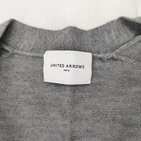 UNITED ARROWS 1515-136-0786 羽織 ウールニット ロング カーディガン グレー レディース ユナイテッドアローズ【中古】4-1217T♪