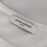UNITED ARROWS ボーダーコットン 1513-699-3014 セーター ニット ホワイト ブラック レディース ユナイテッドアローズ【中古】5-0402M∞