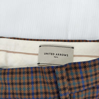 UNITED ARROWS ウールチェック スラックス 1514-236-4404 サイズ38 パンツ ブラウン レディース ユナイテッドアローズ【中古】4-1217T♪