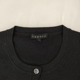 theory 35740 サイズ2 ウールクルーネック カーディガン ブラック レディース セオリー【中古】4-1217T♪