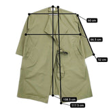 Yarmo WIDE WRAP COAT ワイドラップコート定価37400円 イギリス製 YAR-22SS CO24 コート 22SS カーキ レディース ヤーモ【中古】5-0409M∞