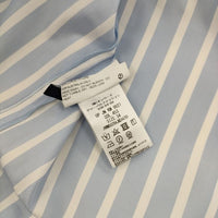 JIL SANDER NAVY イタリア製 コットン 34 ロングシャツ 半袖 ストライプ プルオーバー ワンピース ブルー ホワイト レディース ジルサンダーネイビー【中古】5-0702S∞