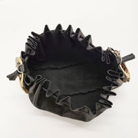 MSNOM ムスノム 未使用品 No.8 ラタン牛革ダブルチェーンショルダーバッグ ショルダーバッグ ベージュ ブラック レディース【中古】5-0320G◎