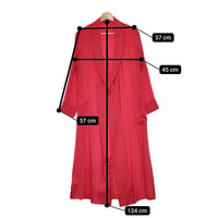 humoresque gown シルクガウン ES2501A サイズM ローブ 定価68000円 コート レッド レディース ユーモレスク【中古】4-1214M♪