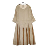 FRANK LEDER リネン ワンピース ベージュ レディース フランクリーダー【中古】5-0402M∞