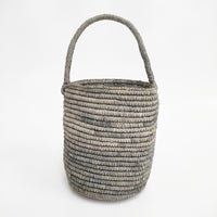 Le Voyage en Panier バケツ かごバッグ グレー レディース ルボヤージュエンパニア【中古】5-0605M◎