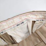 Scye 未使用 San Joaquin Cotton Chino Pleated Trousers サンホアキン 定価28600円 5220-83548 チノパンツ ベージュ レディース サイ【中古】5-0204G∞