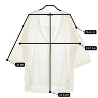 SM2 Samansa Mos2 新品 コットン 1606899-23-11 綿強撚Vネック カーディガン オフホワイト レディース サマンサモスモス【中古】5-0402M∞