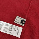 Baci due バーチ ドゥエ 新品 リネン ツイン アンサンブル カーディガン ニット レッド レディース【中古】5-0402M∞
