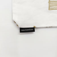 marimekko コットン トートバッグ ホワイト ゴールド レディース マリメッコ【中古】5-0707G◎