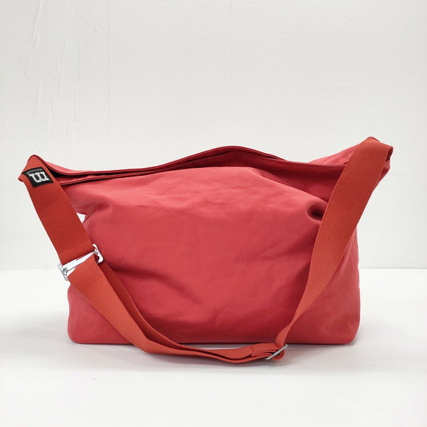 marimekko キャンバス コットン ショルダーバッグ レッド レディース マリメッコ【中古】5-0707G◎