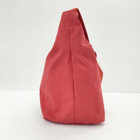 marimekko キャンバス コットン ショルダーバッグ レッド レディース マリメッコ【中古】5-0707G◎