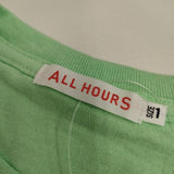 ALL HOURS オールアワーズ うさぎ コットン 半袖Ｔシャツ カットソー ライトグリーン レディース【中古】5-0521S∞