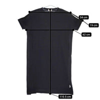 mao made スリット 半袖 Tシャツワンピ ワンピース ブラック レディース マオメイド【中古】5-0521S∞