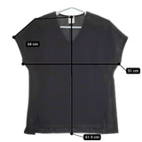 PUPULA Vネック プルオーバー 半袖Ｔシャツ カットソー ブラック レディース ププラ【中古】5-0521S∞