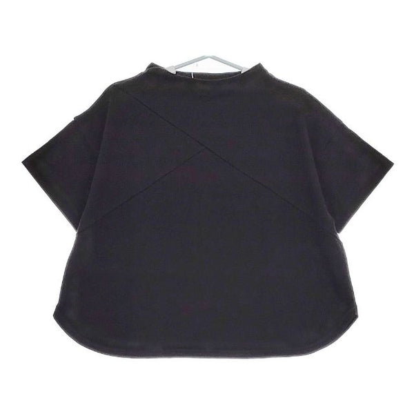 ESTROISLOSE 切替 プルオーバー トレーナー 半袖Ｔシャツ カットソー ブラック レディース エストゥロワルーズ【中古】5-0521S∞