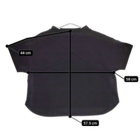ESTROISLOSE 切替 プルオーバー トレーナー 半袖Ｔシャツ カットソー ブラック レディース エストゥロワルーズ【中古】5-0521S∞