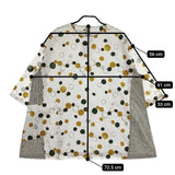 pas a pas ドット ギンガムチェック チュニック ブラウス シャツ キナリ グレー レディース パスアパス【中古】5-0402M∞