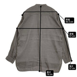 maison de SOIL HOMME コットンリネン バンドカラー インド製 サイズ1 長袖シャツ グレー系 メンズ メゾンドソイル【中古】6-0320M♪