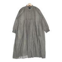 maison de SOIL ピンタック COTTON REPETITIONAL FLOWER BLOCK PRINT インド製 ワンピース 23AW グリーン メゾンドソイル【中古】4-1214M♪