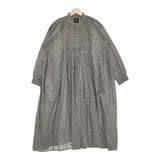 maison de SOIL ピンタック COTTON REPETITIONAL FLOWER BLOCK PRINT インド製 ワンピース 23AW グリーン メゾンドソイル【中古】4-1214M♪